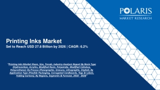 Printing Inks Market Analysis with Key Players, Applications, Trends and Forecasts to 2026