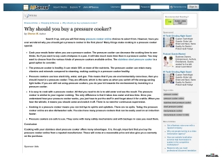Why should you buy a pressure cooker
