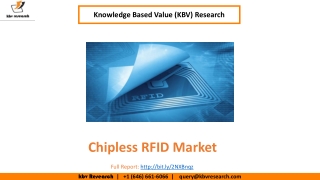 Chipless RFID Market Size Worth $3.2 billion by 2026 - KBV Research