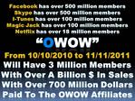 Facebook has over 500 million members Skype has over 500 million members I-Tunes has over 100 million members Magic Jack