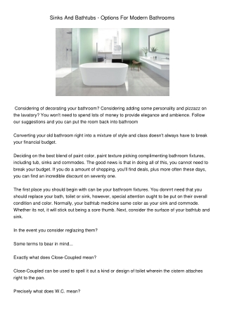 SinksAndBathtubs-OptionsForModernBathrooms