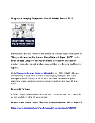 Global Diagnostic Imaging Equipment Market Research Report 2021