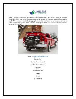 Best Snow Removal Companies in Vancouver, BC