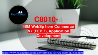 IBM C8010-725 Exam Questions - C8010-725 PDF - Try Free Demo questions | Realexamdumps