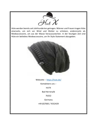 Hüt, Mützen und Caps online bestellen| Hutx.de