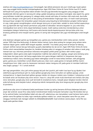 5 Kabar Viral Mengenai Agen IDN Poker Online & Ceme Online Yang Mesti Lo Ingat