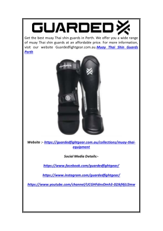 Muay Thai Shin Guards Perth | Guardedfightgear.com.au