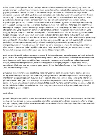 Agen Judi Slot Online JOKER123 & SBOBET Online Terpercaya Penting Buat Keberhasilan Ente. Bacalah Ini Bakal Mengerti Seb