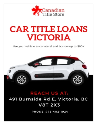 Car Title Loans Victoria to borrow money at lowest interest