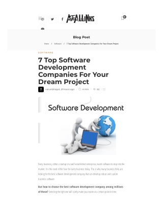 7 Top Software Development Companies For Your Dream Project