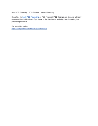 POS Financing | POS Finance | Instant Financing