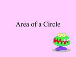 Area of a Circle