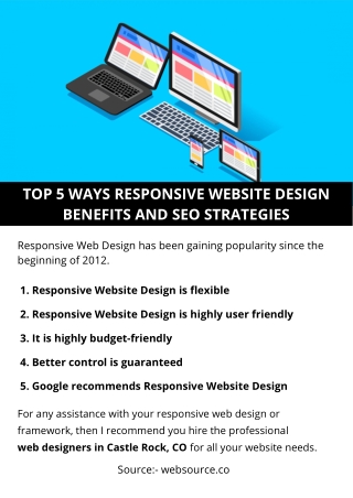 TOP 5 WAYS RESPONSIVE WEBSITE DESIGN BENEFITS AND SEO STRATEGIES