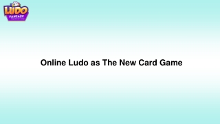 Online Ludo As The New Card Game