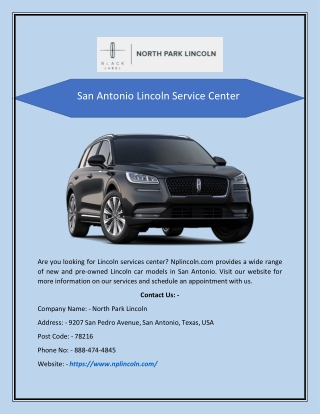 San Antonio Lincoln Service Center