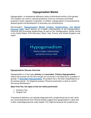 Hypogonadism Market