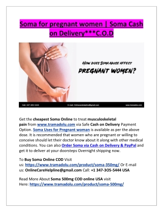 Soma for pregnant women | Soma Cash on Delivery***C.O.D