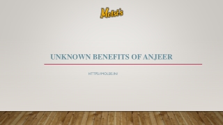 Unknown Benefits of Anjeer