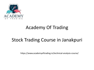 STOCK TRADING COURSE IN JANAKPURI