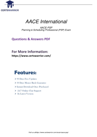 AACE-PSP Official Online Practice online Exam test