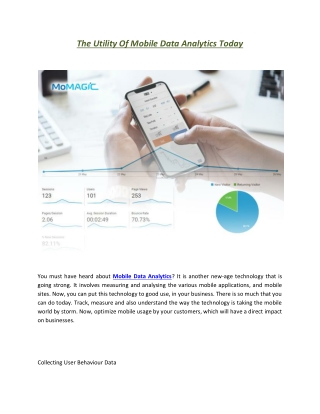 The Utility Of Mobile Data Analytics Today
