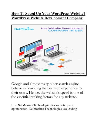 How To Speed Up Your WordPress Website?