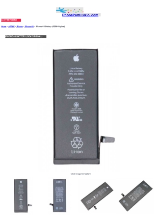 IPHONE 6S BATTERY (OEM ORIGINAL) PhonePartWorld