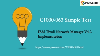 IBM Tivoli Network Manager C1000-063 Dumps