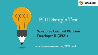 Salesforce Certified Platform Developer II PDII Updated Dumps