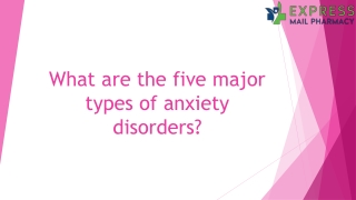 types of anxiety disorder