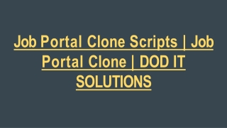 Job Portal Clone | DOD IT SOLUTIONS