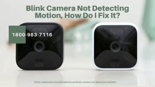 Blink Camera Not Detecting Motion -Fix Now 1-8009837116 Reach Experts Anytime