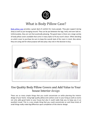 Body pillow case
