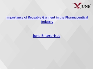 Importance of Reusable Garment in the Pharmaceutical Industry