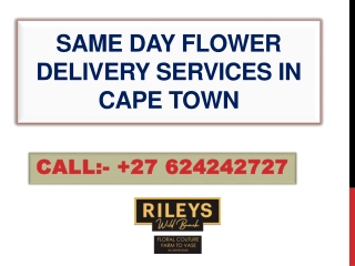 Same Day Flower Delivery Services in Cape Town