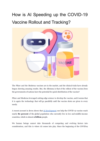 AI Is Speeding Up The COVID 19 Vaccine Rollout And Tracking