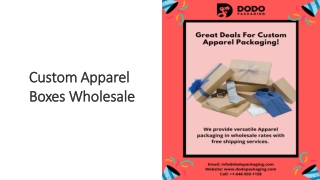 Get Best Quality Wholesale Custom Apparel Packaging | Retail Packaging!