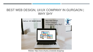 Best Web Design, UI/UX Company In Gurgaon | Why Shy?