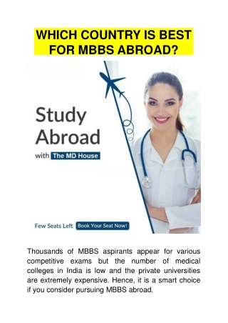 Which country is best for MBBS Abroad?