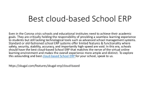 Best cloud-based School ERP