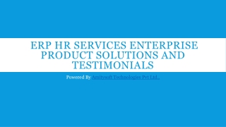 ERP HR Services Enterprise Product Solutions and Testimonials
