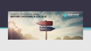 What are the Points One Should Consider While Selecting a College?