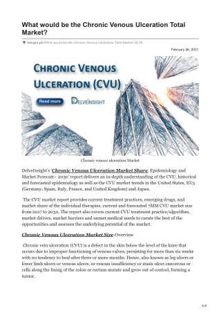 What would be the Chronic Venous Ulceration Total Market?
