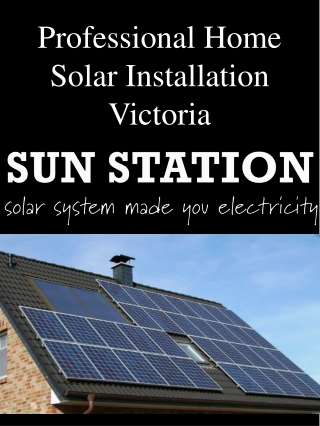 Professional Home Solar Installation Victoria