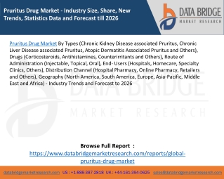 Pruritus Drug Market - Industry Size, Share, New Trends, Statistics Data and Forecast till 2026