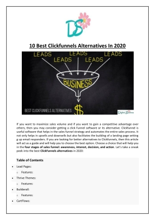 10 Best Clickfunnels Alternatives In 2020