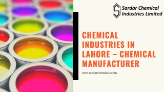 Chemical Industries in Lahore – Chemical Manufacturer: