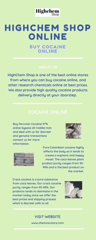 Buy Colombian Cocaine Online from HighChem Shop