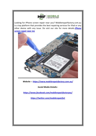 Iphone Screen Repair Near Me | Mobilerepairfactory.com.au
