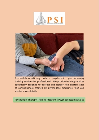 Psychedelic Therapy Training Program | Psychedelicsomatic.org